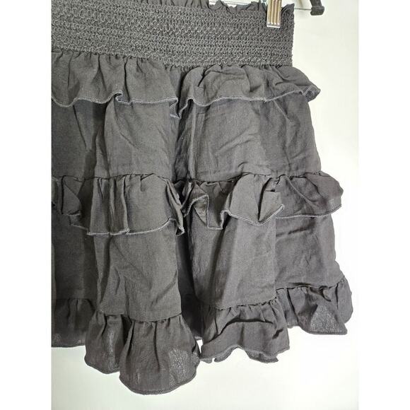 LUSH Black Skirt Women’s Xsmall Tiered Ruffled - Picture 2 of 7